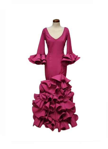 Size 40. Economic Bougainvillea Plain Color Flamenca Dress